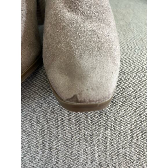 Anne Klein Women's Parson Chelsea Boots Taupe Suede Ankle Booties 8M Block Heel - Picture 6 of 9